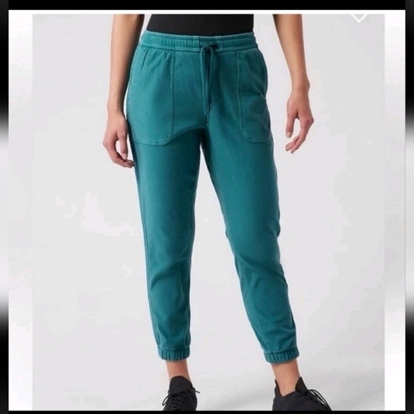 Athleta Pants - Athleta Farallón Jogger Pants Women's Teal Lace Up Cotton sz M.